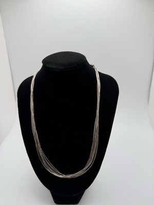 Native American Liquid Sterling Silver Necklace 18 in with Hook Closure