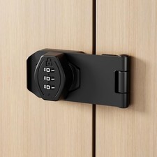 Cabinet Lock Keyless 3-Digit Password Combination Code Hasp Latch Lock Twist ...