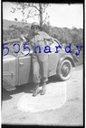 WWII US GI Photo Negative - ID'd 258th Engineer Sgt Owner w/ US Captured Car #2