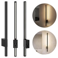 LED AußEnwandleuchte Fassadenlampe 60Cm IP44 9W 4000K Schwarz Linera MasterLED