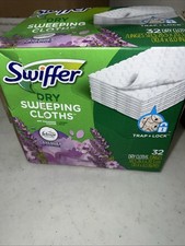 Swiffer Sweeper Dry Cloths Floor Mop Refills Lavender 32 Count Damaged Box