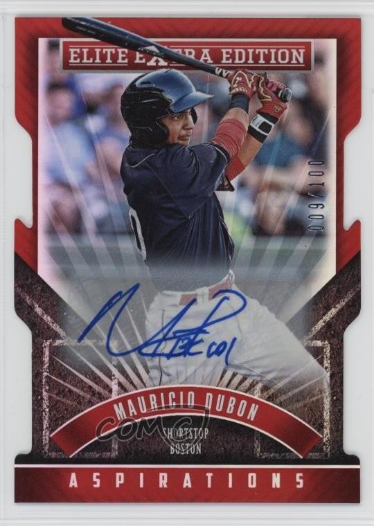 2015 Panini Elite Extra Edition Aspirations 9/100 Mauricio Dubon #167 Auto 11b4