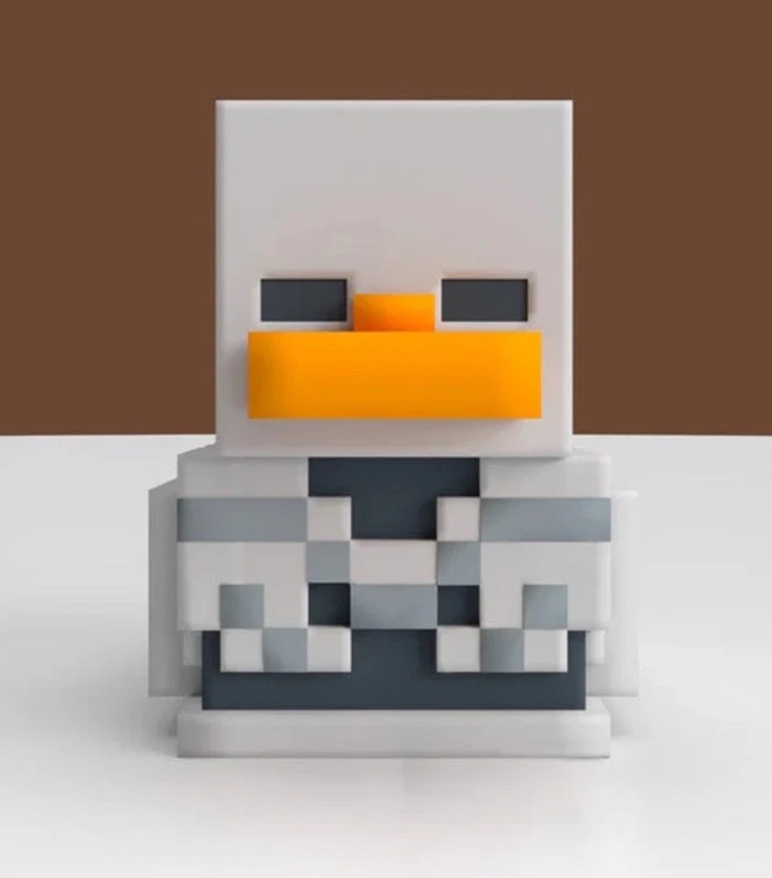 Official Minecraft: Skeleton Mini TUBBZ® Rubber Duck Collectible, Numskull - Image 2 of 4