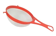 Tredoni 9" Fine Nylon Mesh Strainer Sieve - Plastic Flour Sifter, Cinnamon/Su...