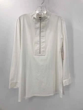 Pre-Owned Lafayette 148 White Size XL Long Sleeve Blouse