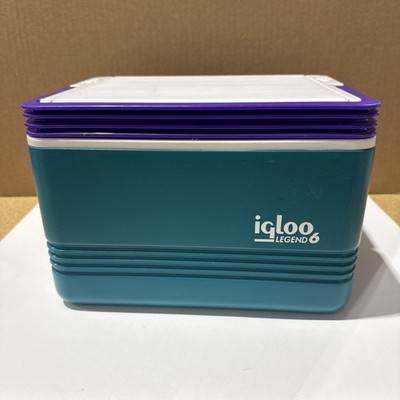 Igloo Legend 6 Personal Cooler   Teal & Purple Lunchbox Golf Outing Park Trip