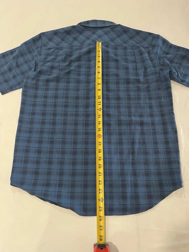 Camisa de pesca Orvis M Performance para hombre verde azulado a cuadros secado rápido ventilada al aire libre Foto 4 de 4