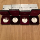 4x 1981 Canadian silver proof $1 trans-Canada railroad 50% .375 Troy Ounce Each