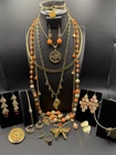 Amazing Gold Costume Jewelry Lot Signed, 925, gold 14/20, vintage, wear, resell