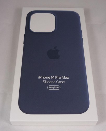 Genuine Apple iPhone 14 Pro Max Silicone Case / Cover - Storm Blue - New - Picture 2 of 7