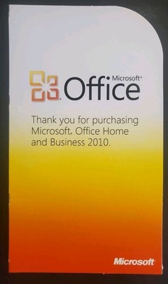 Microsoft Office Home and Business 2010 - With Product Key (No Disc)