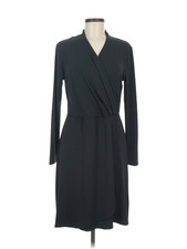 H By Halston Women Black Casual Dress M