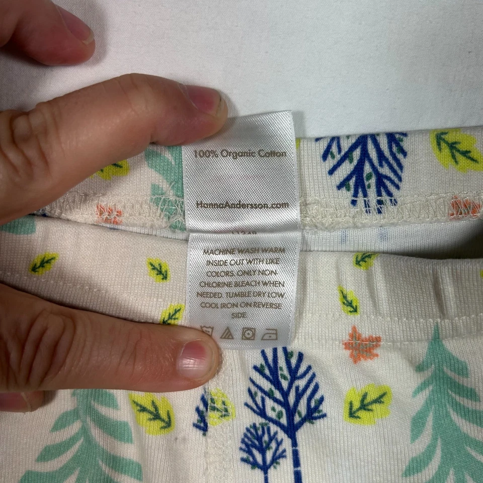 Pantalones de pijama 100 % algodón orgánico para niñas talla 5 Disney Frozen II Trees Foto 3 de 4