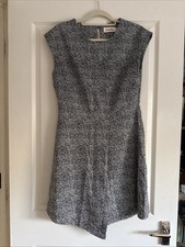 Louche Size 14 Spotty Black And White A-Line Asymmetrical Shift Dress