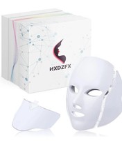 HXDZFX LED FACIAL LIGHT THERAPY MASK-Led Face Mask Light Therapy, 7 Led Light