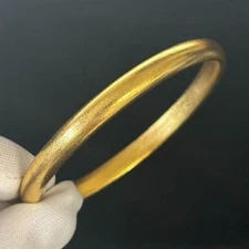 VTG Smooth Band Bangle Bracelet Gold-plated (NOT SURE) Gold Tone, 32g, 7.8 inch