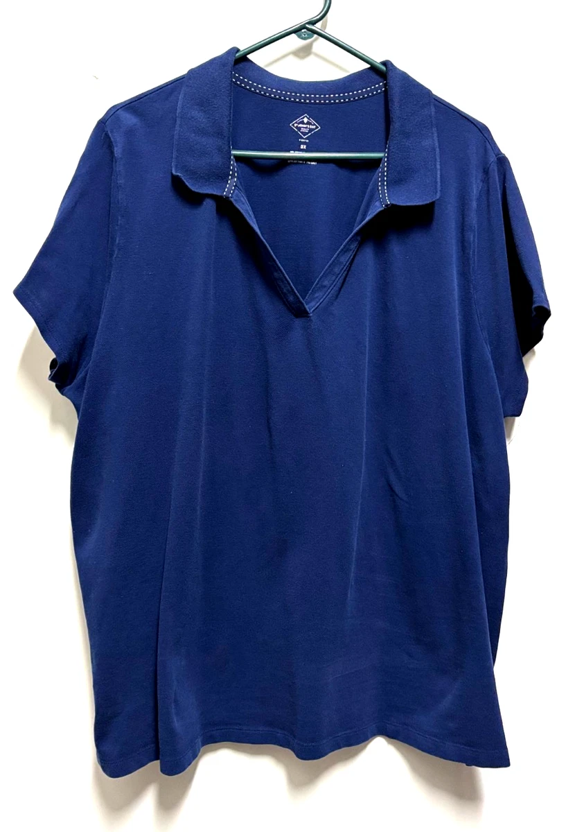 Top Femme St. John's Bay Avec Noeud Papillon - Taille S, Bleu, Coton, Occasion Très Bon état