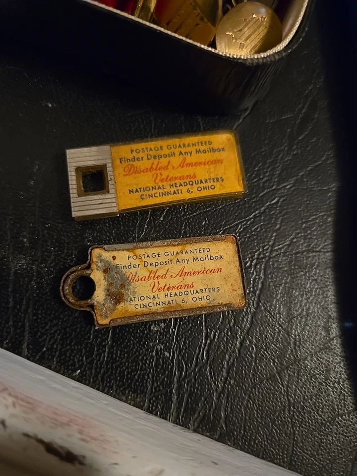 Disabled American vets dist of Columbia tags 1954 1952 Vintage Rare - Image 4 of 4