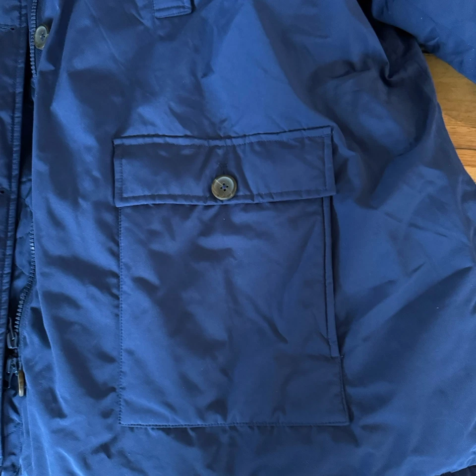 Women Within Blue Down Parka Jacket 3X Removeable Faux Fur Hood 3M Thinsulate - Image 2 of 4