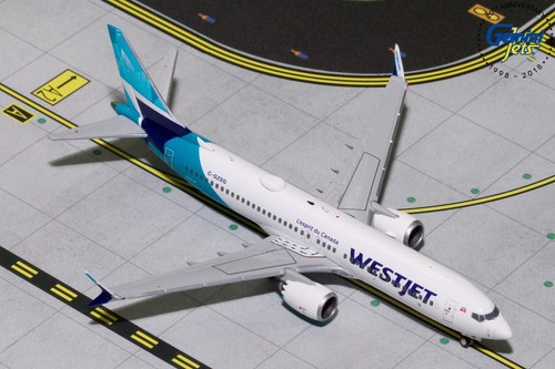 WestJet Boeing 737 Max 8 C-GZSG GeminiJets GJWJA1822 Maßstab 1:400 RAR