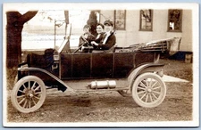 Postcard RPPC WI West Bend Wisconsin Ford Model T Touring Car ca1914 R109