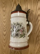 Vintage German Lithopane Beer Stein 9”