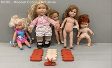 Lot of 5 Assorted Vintage/Modern Dolls with Accessories