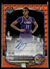 2025 Bowman Chrome U Zakiyah Johnson LSU CPA-ZJ Auto Orange 01/25