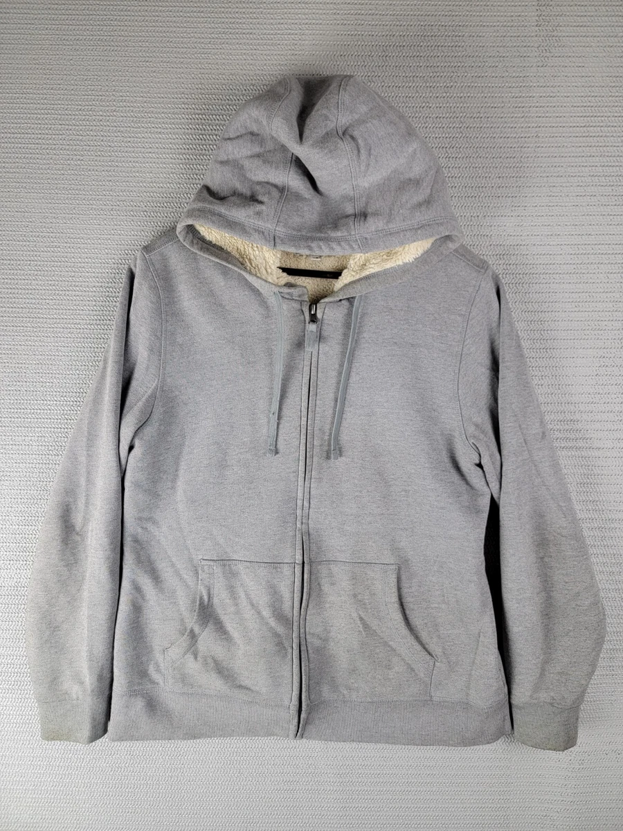 BC Clothing zip up hoodie sweatshirt fleece lined warm size large women's