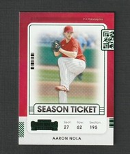 2021 Panini Contenders Aaron Nola GREEN #93 Philadelphia Phillies