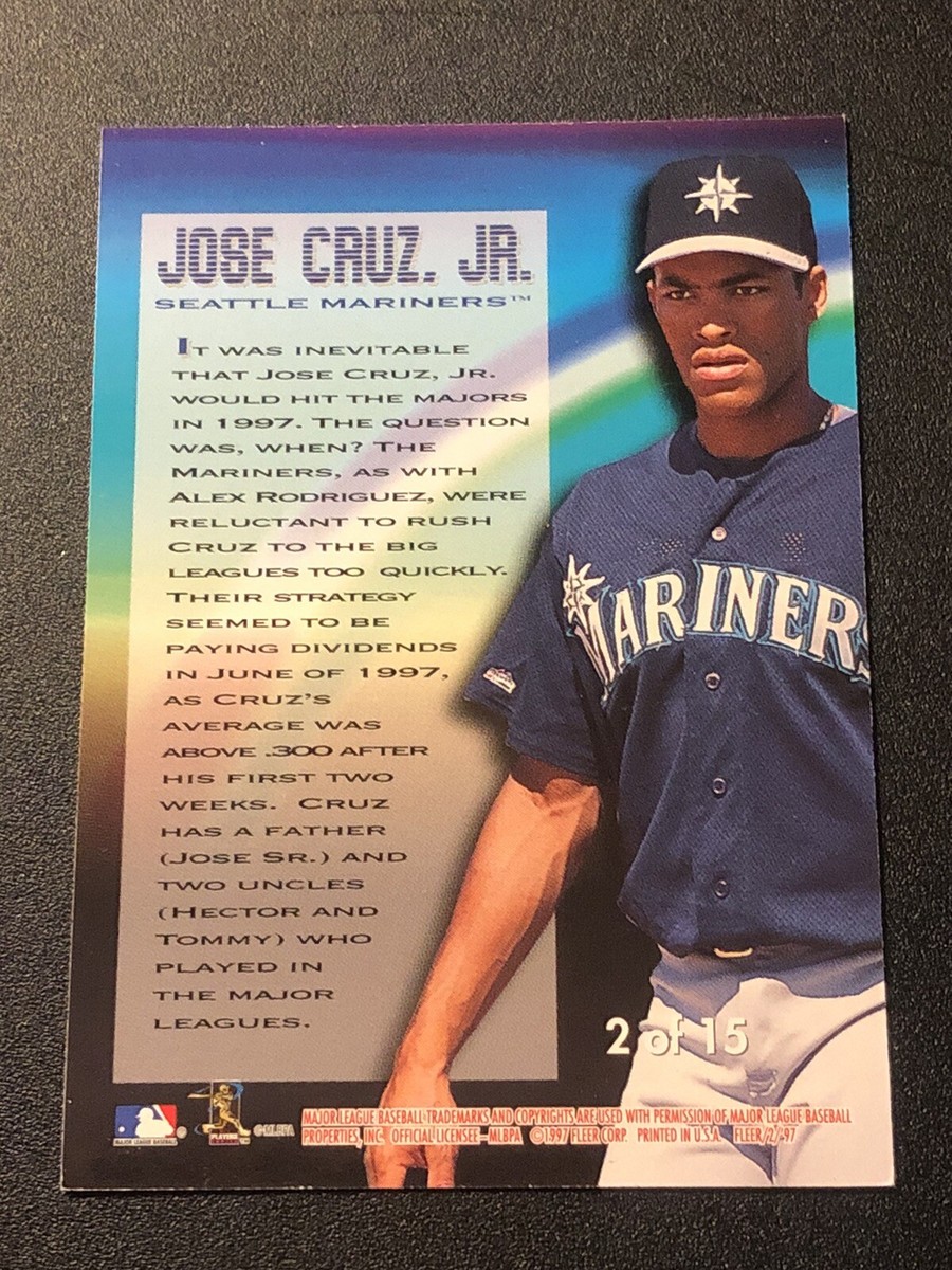 1990年 ケン ・ グリフィー Jr.入りランダムセット 0002 1997 Fleer New Horizon Jose Cruz Jr #2 Rookie RC | eBay