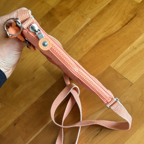 🍑 Kipling Keiko Bandolera Coral Melocotón Mini Bolso Monedero Melocotón con Llavero Dije - Imagen 6 de 14