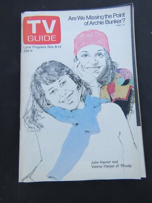 TV Guide November 8 1975 Julie Kavner, Valerie Harper  Rhoda NO LABEL 