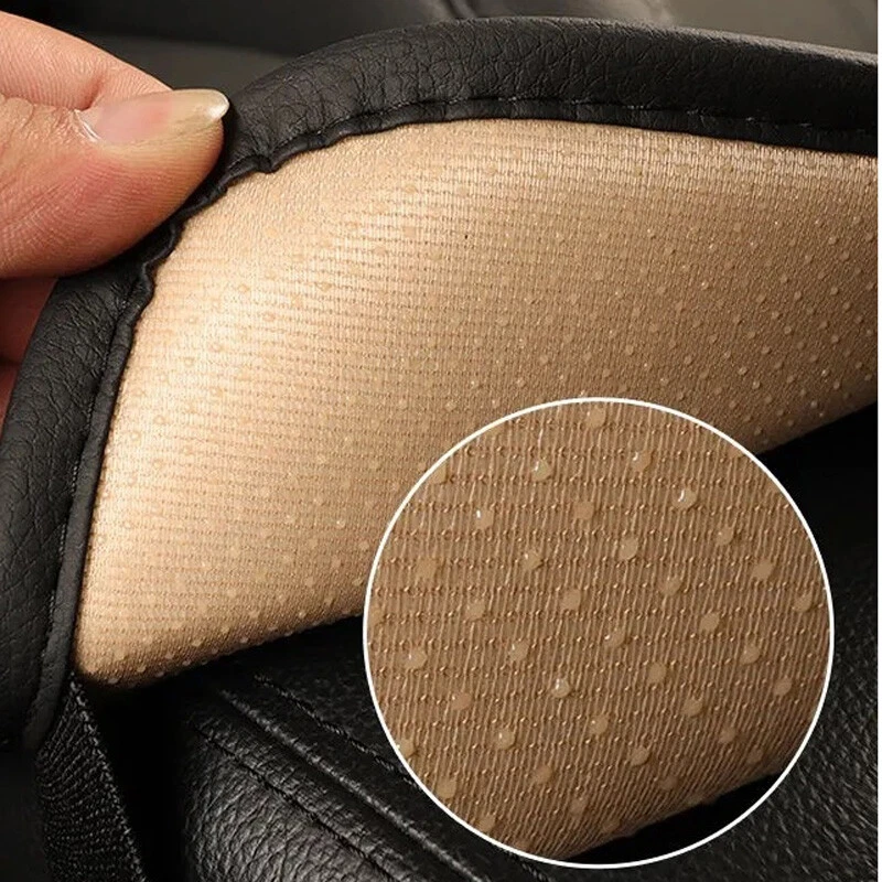 1x Cojín de caja reposabrazos de seda helada antideslizante de verano transpirable para coche Foto 3 de 4