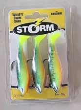 Storm Fishing Lure WSS03FT WildEye Swim Shad 3" Shad 3" 1/4 oz Firetiger