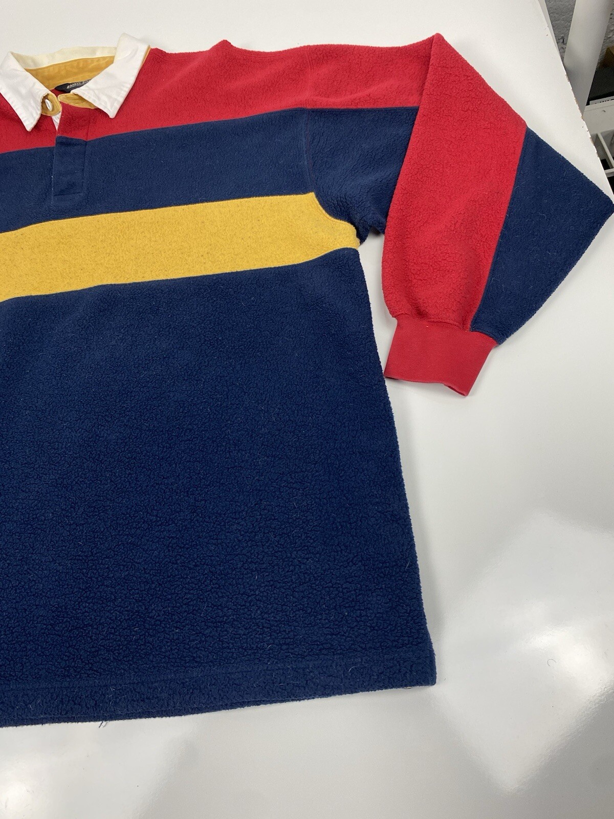 Rare Vintage Lands' End Colorblock Rugby Polo XL - 80s/90s image 4