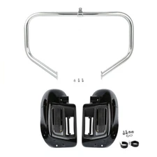 Lower Vented Fairing Water-Cooled Engine Crash Bar Fit For Harley Touring 14-24