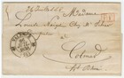 France stampless cover 1838 Valence to Colmar - interesting text * cover494 — photo 1