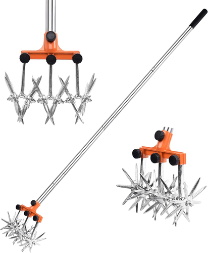 Rotary Cultivator Retractable Long Handle Cultivator Weatherproof Garden Cultiva - Picture 9 of 12