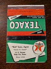 Vintage Matchcover: Lane Texaco Gas Service Station, Dodge City, KS