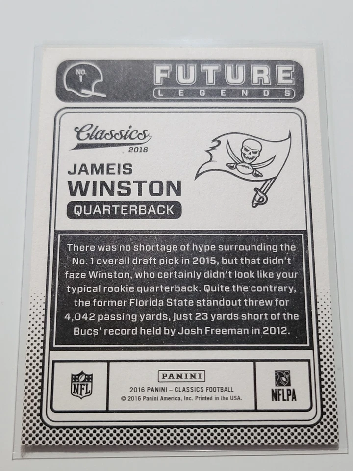 JAMEIS WINSTON 2016 Panini Classics Future Legends #1. BUCS - Image 2 of 2
