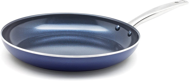 Blue Diamond Toxin Free Ceramic Nonstick Metal Utensil Open Frypan, 12'  eBay