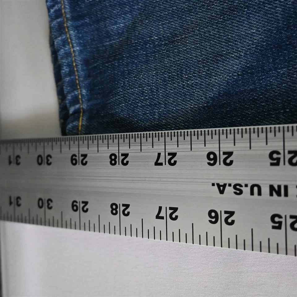 Polo Ralph Lauren 36x30 625 Varick Slim Straight Medium Distressed Denim Jeans - Image 4 of 4