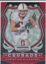 CHRISTIAN McCAFFREY Draft Picks Stanford Football RARE RED PRIZM VARIATION 49ERS