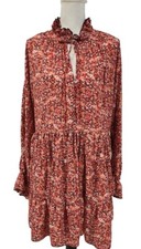 Anthropologie O.P.T. Ruffle Floral Prairie Midi Dress Women's Sz M NWOT