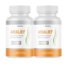 AriaLief Brain Pills - Nerve Health & Cognitive Support Supplement - 2 Bottles