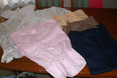 Boutique Auflösung 4 x NEUE Damen Shirts 48 Kurzarm+3 Hosen Gr. 25