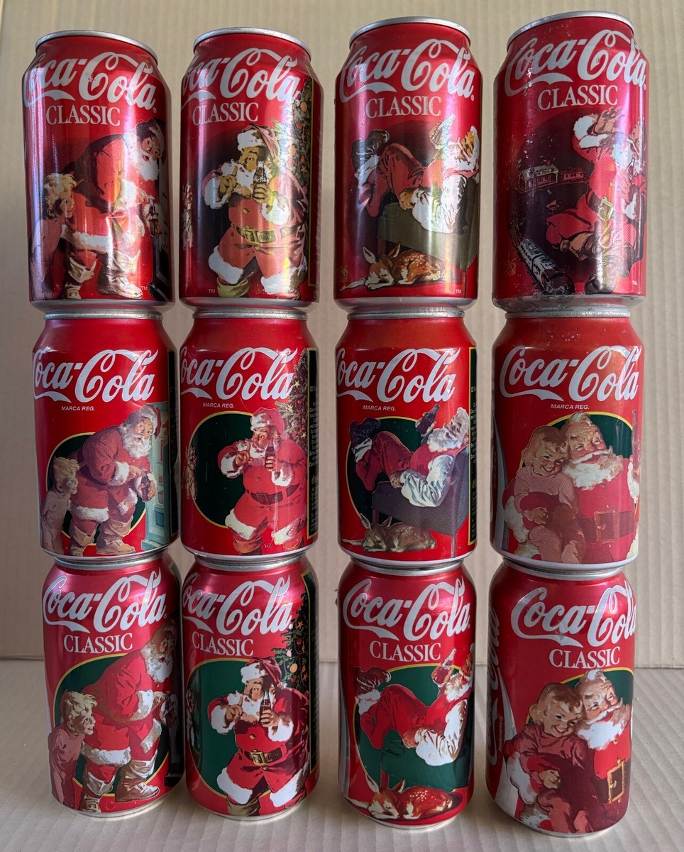 アンティーク　Coca-Cola コレクション　ビンテージ 12x Coca Cola COKE Chirstmas SANTA CLAUS Xmas vintage CAN (3 sets
