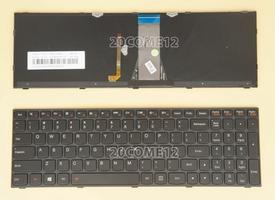 New US Black Keyboard with Backlit silver frame for lenovo G50-30 G50-45 G50-70