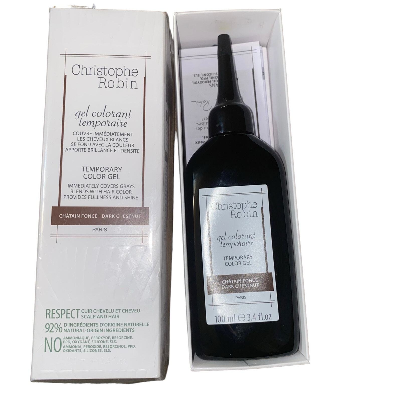 Christophe Robin Temporary Colour Gel - Dark Chestnut 100ml 3.4oz